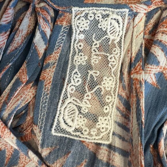 Sadie & Sage Palm Leaf Halter Swing Tank Festival Anthropologie Vibes Medium - Picture 2 of 7